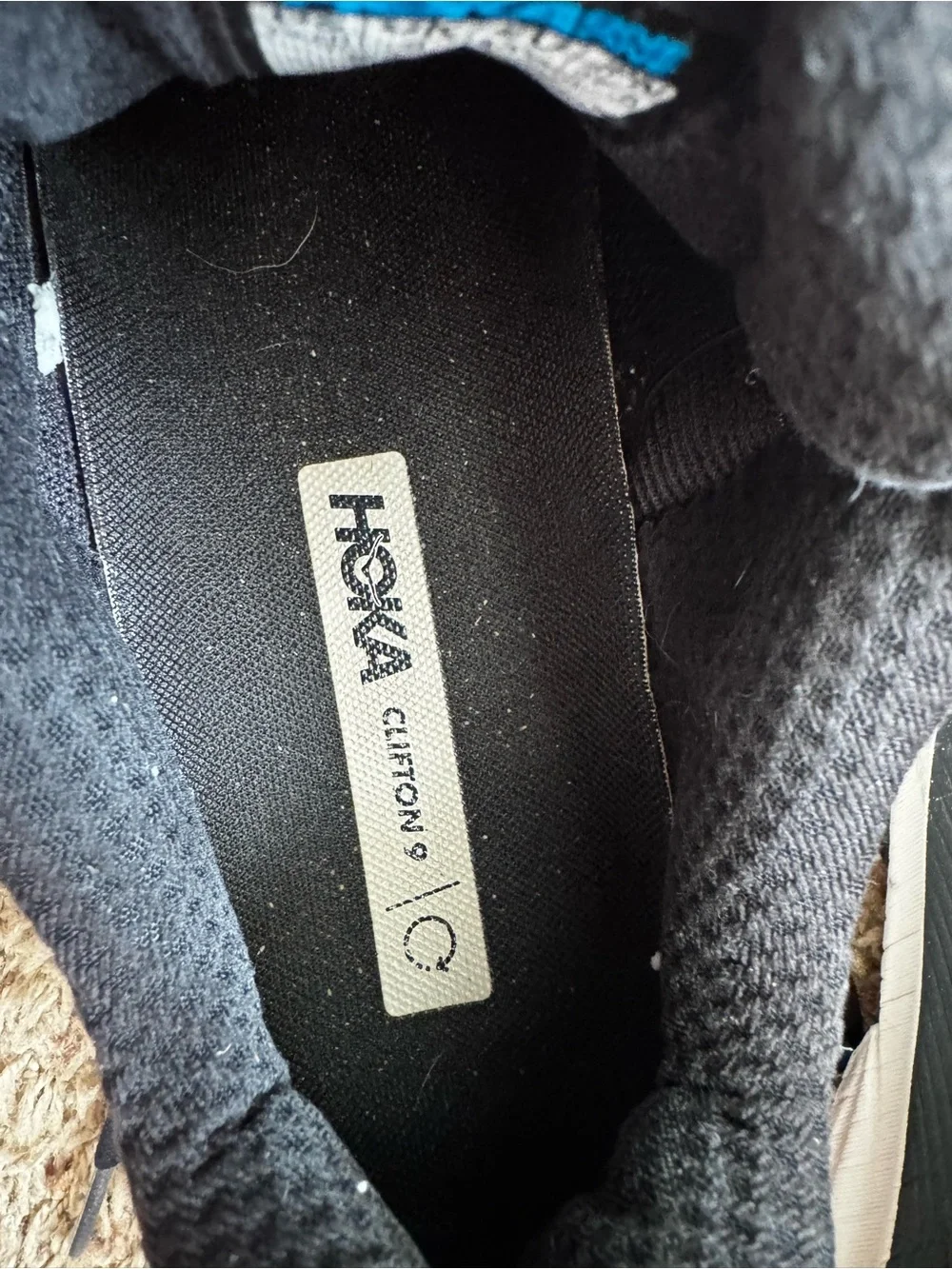 Hoka One One Cliffton 9 Black Sneakers Size 10.5B